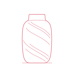 Objects Decorative Vases Hay Splash Glass Vase Stencil Svg Design File, Free Vectors File